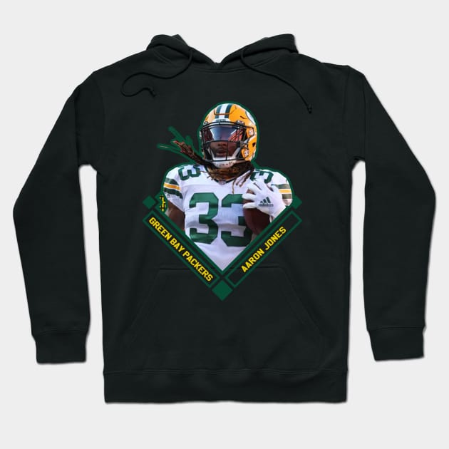 AARON JONES GREEN BAY PACKERS Hoodie by hackercyberattackactivity